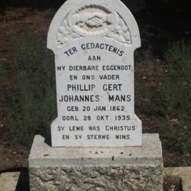 MANS Phillip Gert Johannes 1862-1935