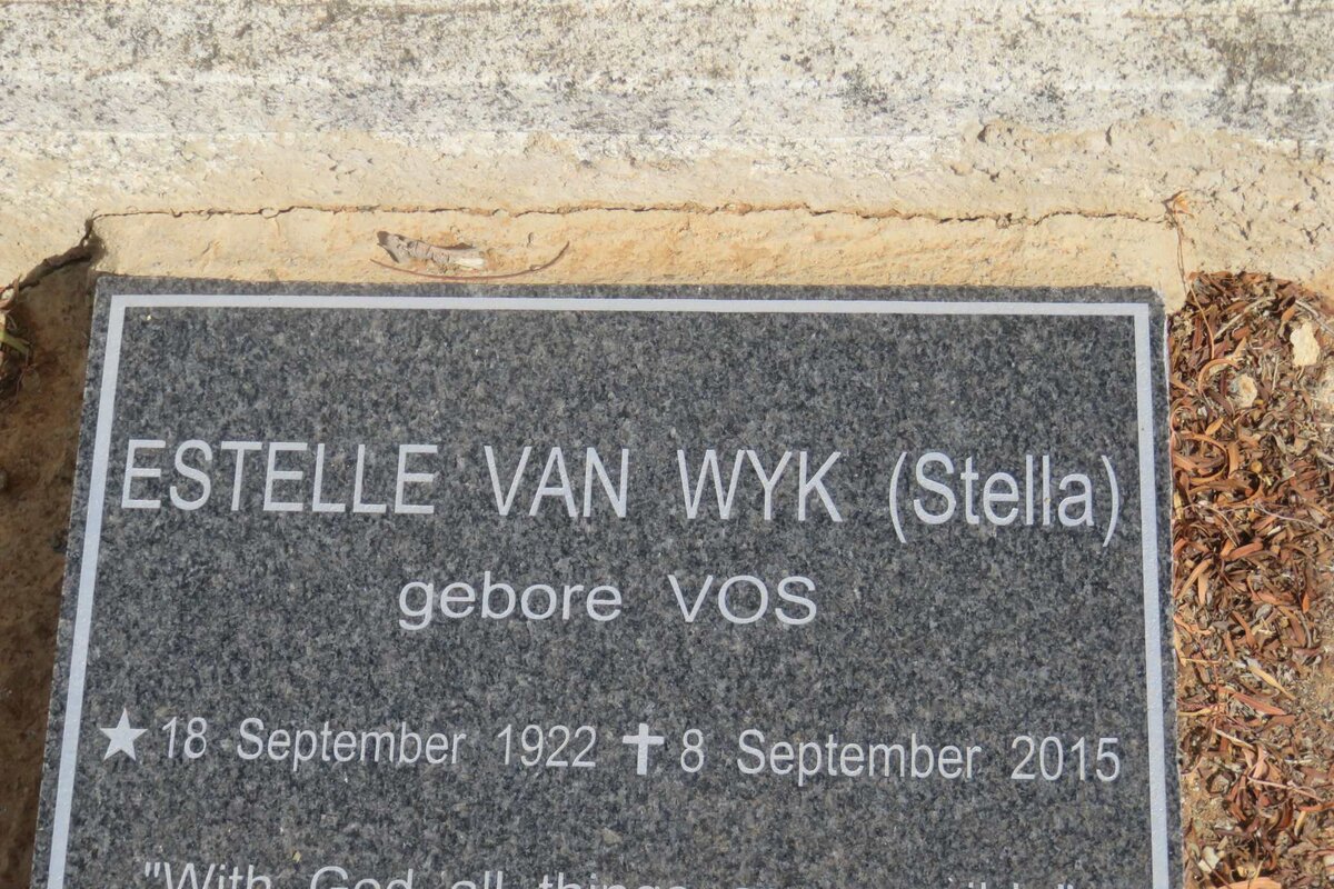 WYK Estelle, van nee VOS 1922-2015