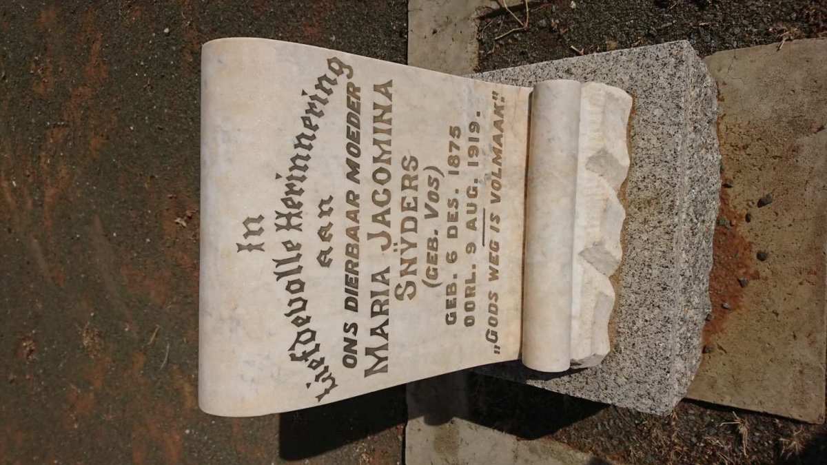 SNŸDERS Maria Jacomina nee VOS 1875-1919