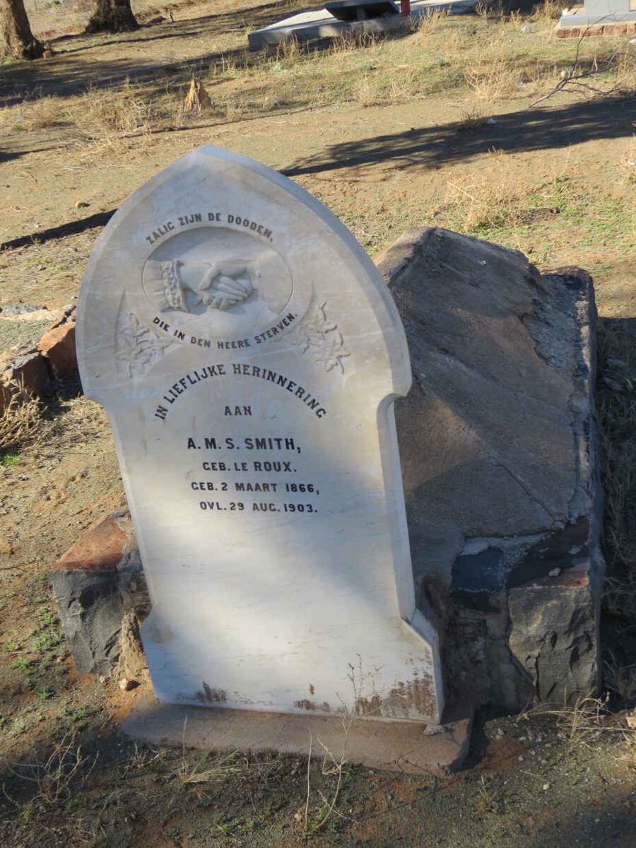 SMITH A.M.S. nee LE ROUX 1866-1903