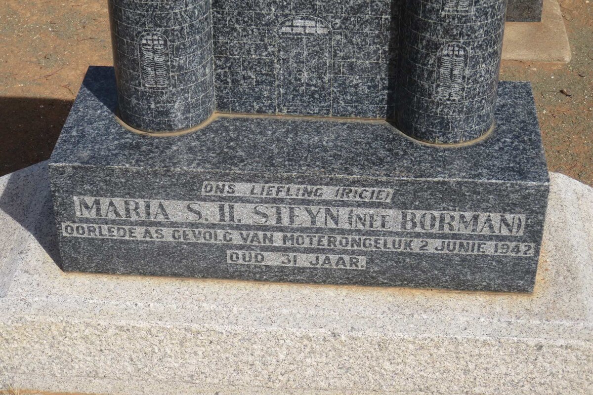 STEYN Maria S.H. nee BORMAN -1942