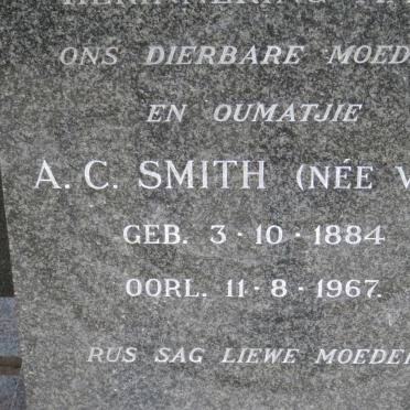 SMITH A.C. nee VOS  1884-1967