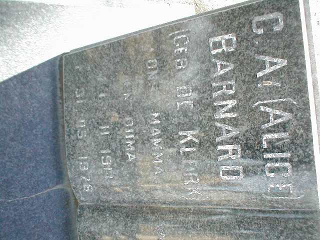 BARNARD C.A. nee DE KLERK 1914-1978