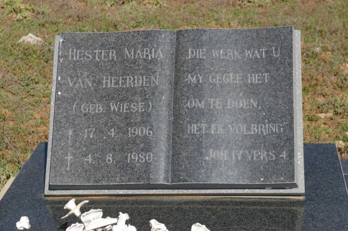 HEERDEN Hester Maria, van nee WIESE 1906-1980