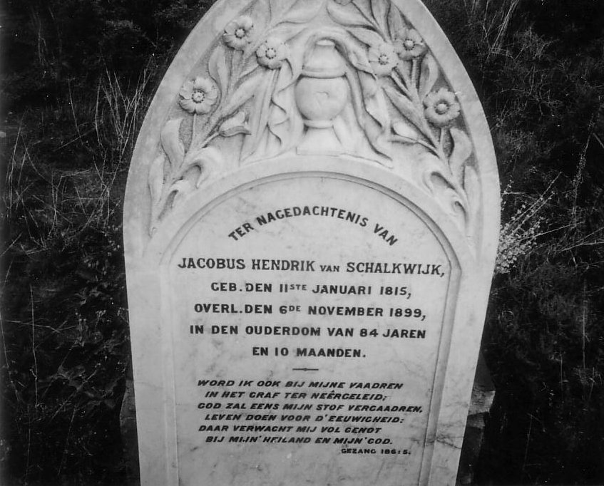 SCHALKWIJK Jacobus Hendrik, van 1815-1899