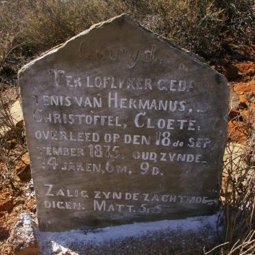 CLOETE Hermanus Christoffel -1875