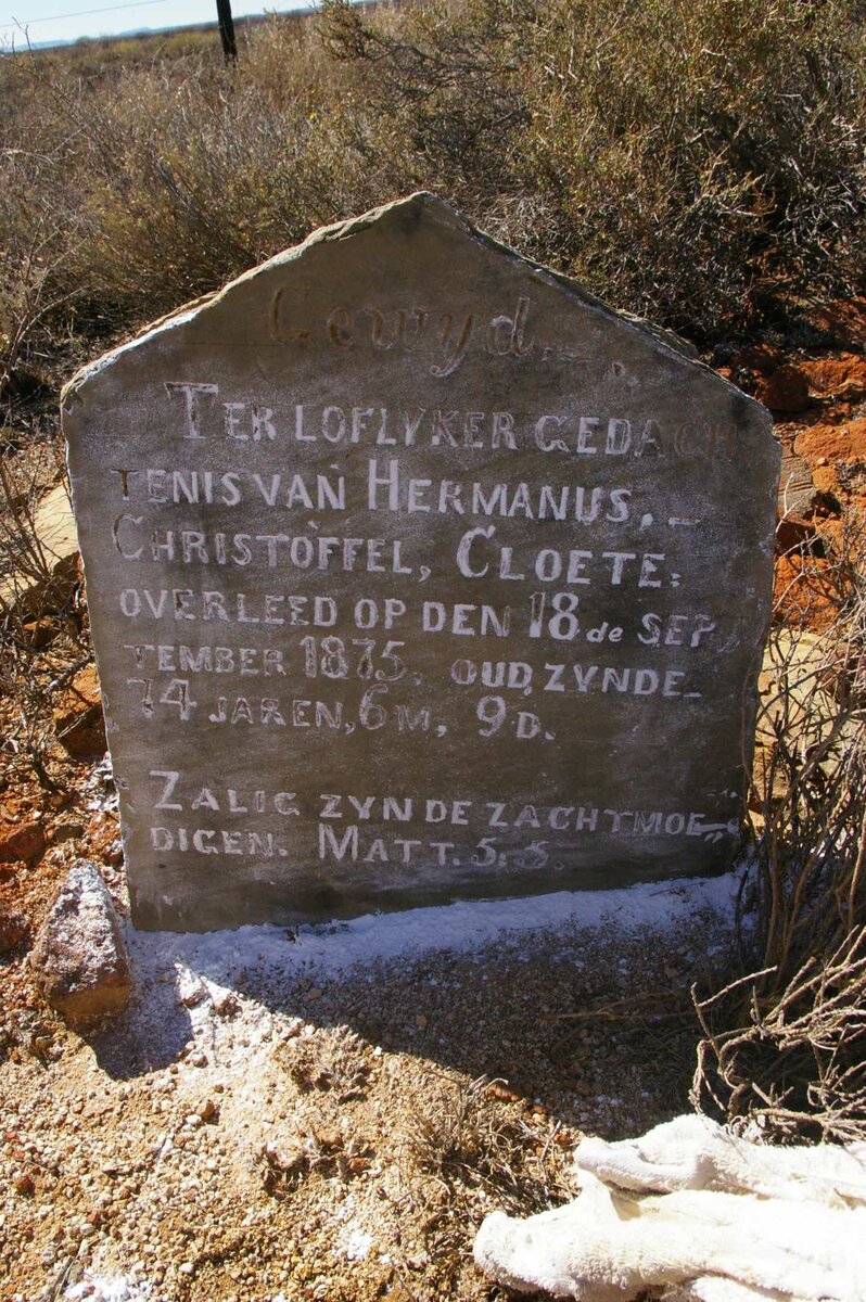 CLOETE Hermanus Christoffel -1875