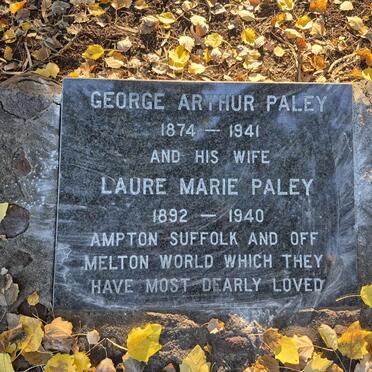 PALEY George Arthur 1874-1941 & Laure Marie 1892-1940