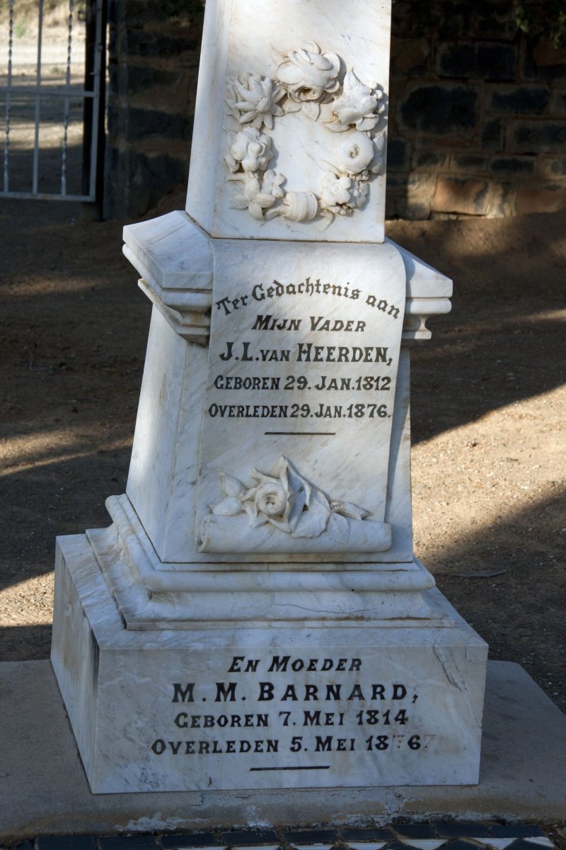 HEERDEN J.L., van 1812-1876 &amp; M.M. BARNARD 1814-1876