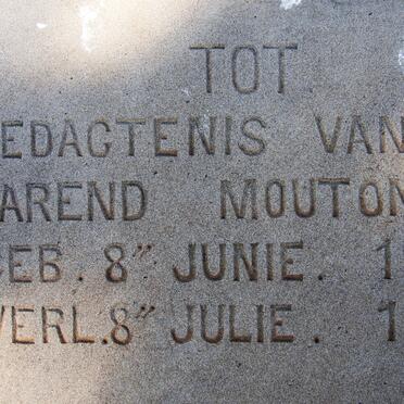 MOUTON Barend 1877-1922