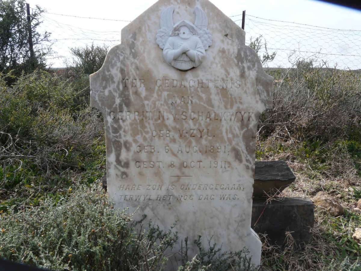SCHALKWYK Gerrit N., v. nee VAN ZYL 1891-1911