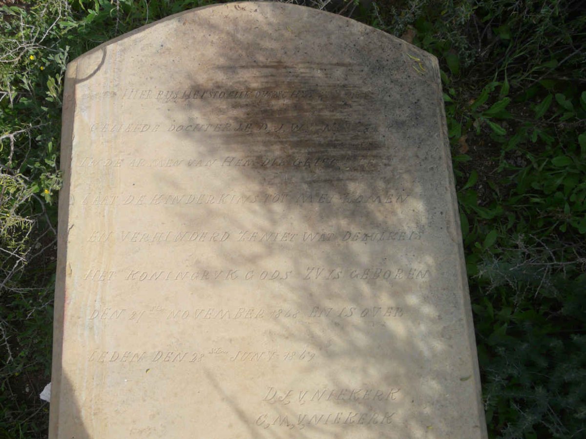 NIEKERK Daughter, van 1868-1869