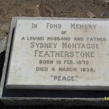 FEATHERSTONE Sydney Montague 1872-1938