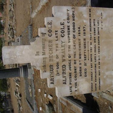 COLE Arthur Becher 1854-1897