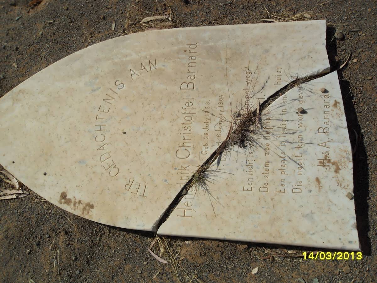 BARNARD Hendrik Christoffel 1883-1904