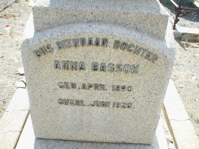 BASSON Anna 1890-1920
