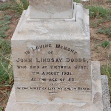 DODDS John Lindsay -1901