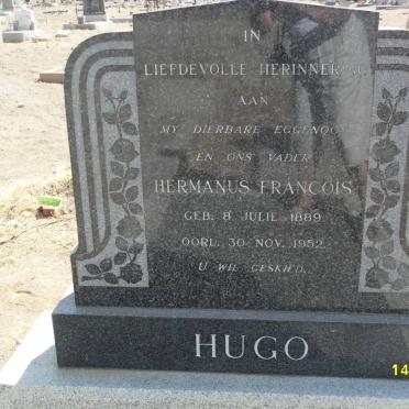 HUGO Hermanus Francois 1889-1952
