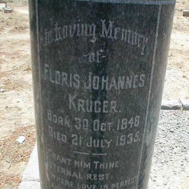 KRUGER Floris Johannes 1848-1935
