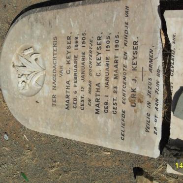 KEYSER Martha G. 1868-1905 :: KEYSER Martha G. 1905-1905