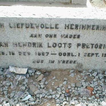 PRETORIUS Jan Hendrik Loots 1867-1939