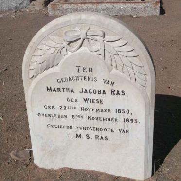 RAS Martha Jacoba nee WIESE 1850-1893