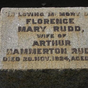 RUDD Florence Mary -1924