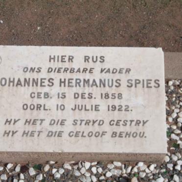 SPIES Johannes Hermanus 1858-1922