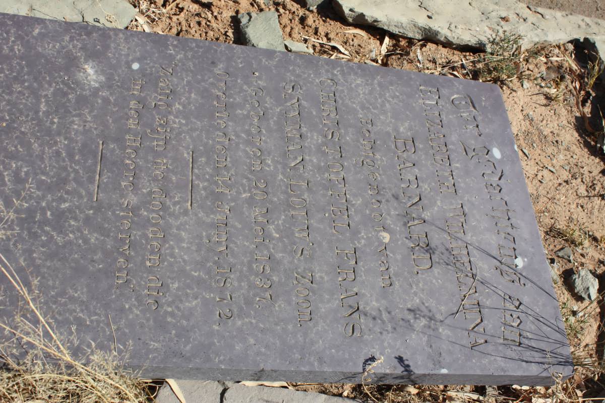 SNYMAN Elizabeth Wilhelmina nee BARNARD 1837-1872