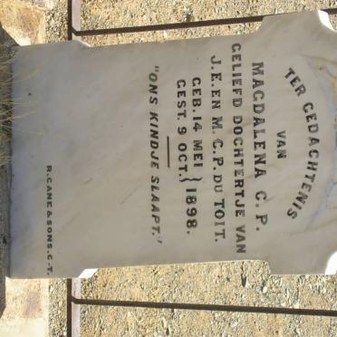 TOIT Magdalena C.P., du 1898-1898