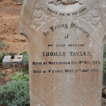 TAYLOR Thomas 1853-1909