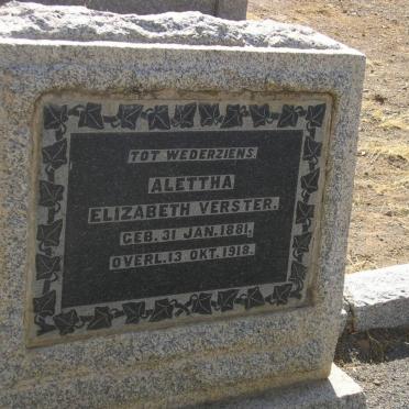 VERSTER Aletta Elizabeth 1881-1918