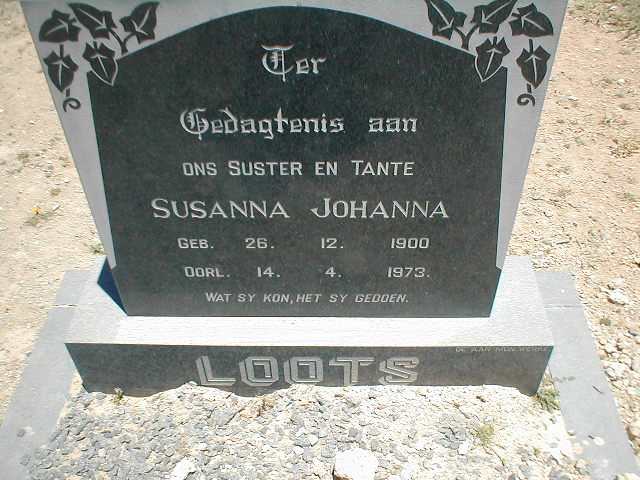 LOOTS Susanna Johanna 1900-1973