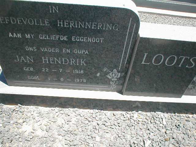 LOOTS Jan Hendrik 1918-1979