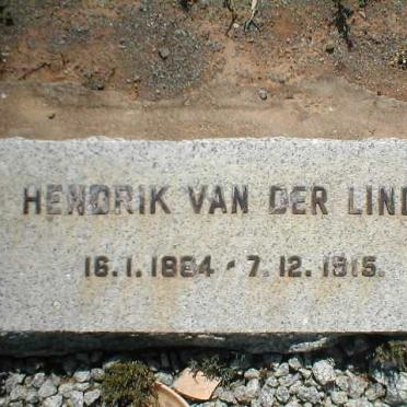 LINDE Hendrik, van der 1884 - 1915