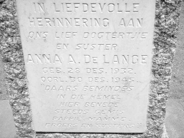 LANGE Anna A., de 1932-1945