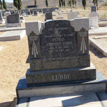 LUBBE Petrus Johannes 1876-1944