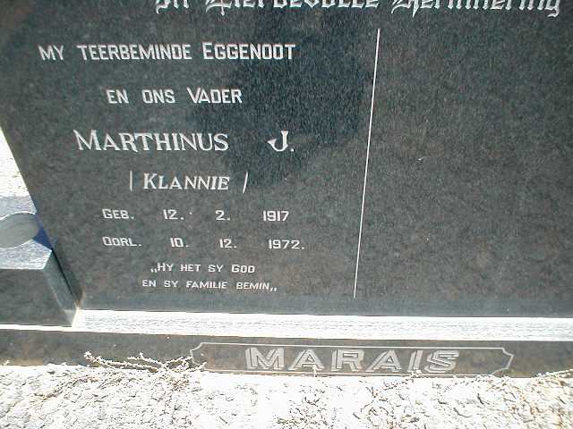MARAIS Marthinus J. 1917-1972