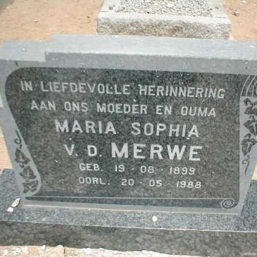 MERWE Maria Sophia, v.d. 1899-1988