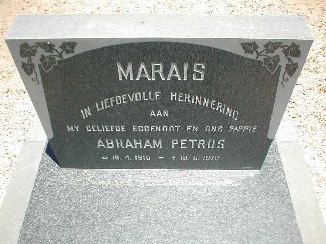 MARAIS Abraham Petrus 1910-1972
