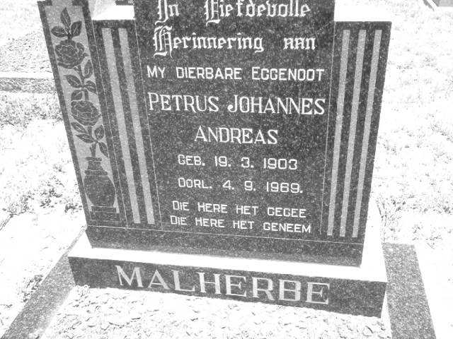 MALHERBE Petrus Johannes Andreas 1903-1969