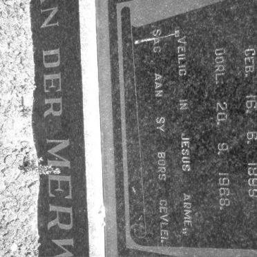 MERWE Lottie, van der 1899-1968