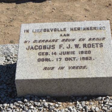 ROETS Jacobus F.J.W. 1920-1953