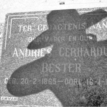 BESTER Andries Gerhardus 1865-1944
