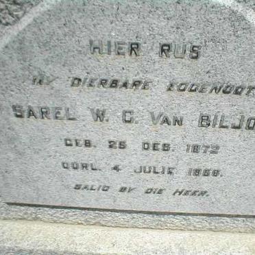 BILJON Sarel W.C, van 1872-1956