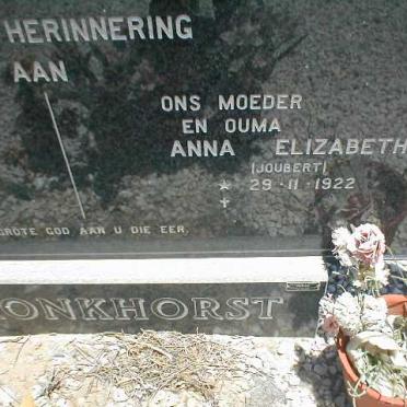 BRONKHORST Anna Elizabeth nee JOUBERT 1922-