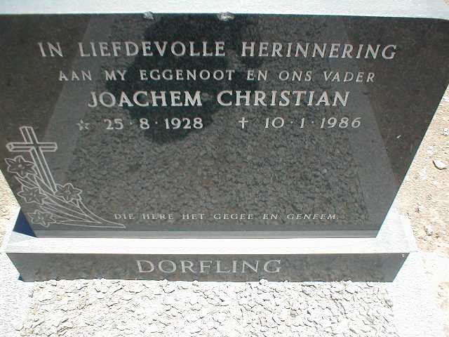 DORFLING Joachem Christian 1928-1986