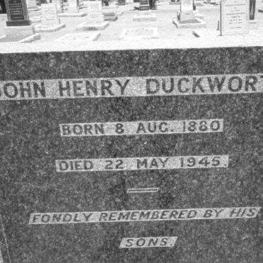 DUCKWORTH John Henry 1880-1945
