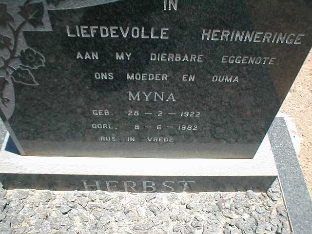 HERBST Myna 1922-1982