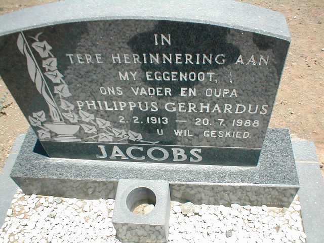 JACOBS Philippus Gerhardus 1913-1988